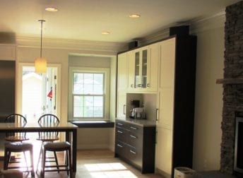 Kitchen and living room in the Kentlands