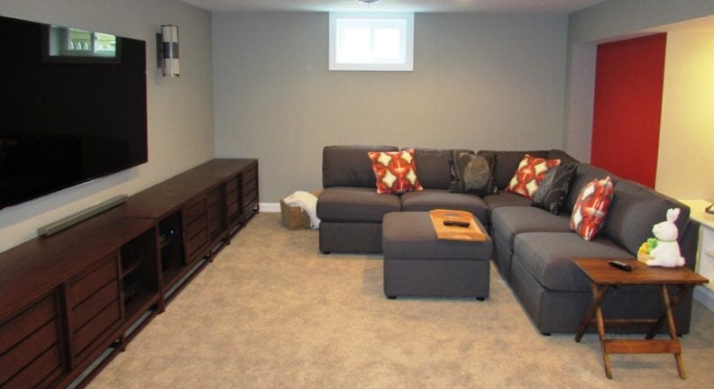 Basement remodel in the Kentlands