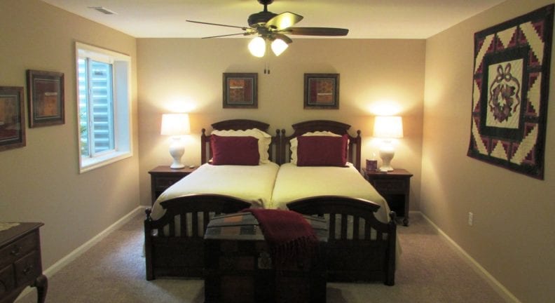 Basement remodel in Frederick with bedroom