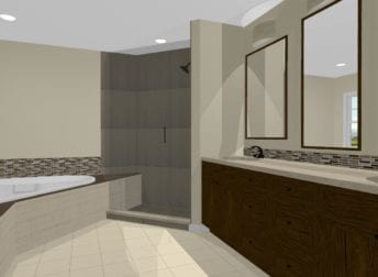 Design-build bathroom remodel
