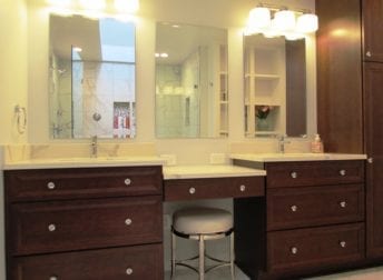 A beautiful Gaithersburg bathroom renovation will increase the value of an older home in Montgomery County by upgrading and building to code