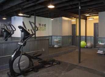 basement remodel with a home gym