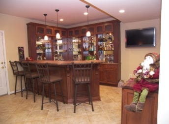 Unique basement remodel in Darnestown