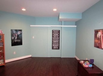 Urbana basement remodel with a secret