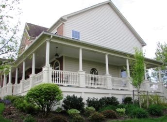 Wrap around front porch addition