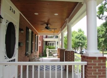 Baker Park porch in Frederick