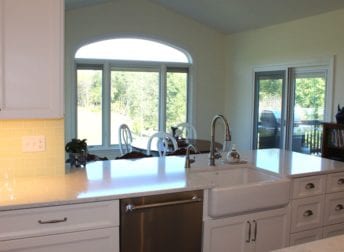 Renovate your home to make it flow easierFarm sink in Mt. Airy kitchen renovation project