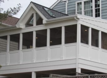 A screened porch for outdoor living space