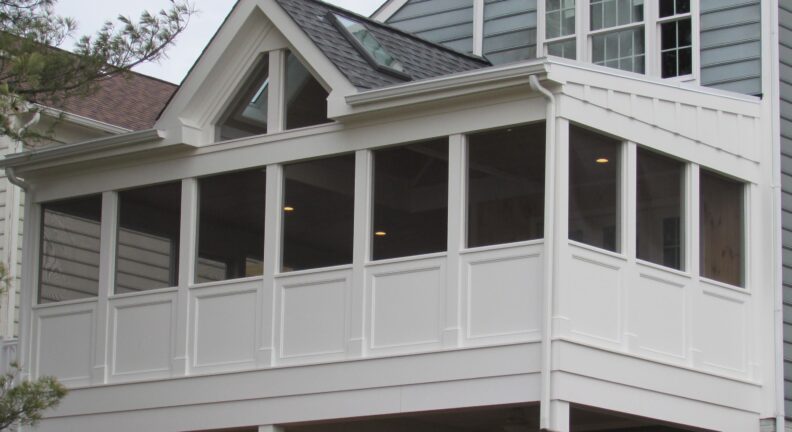 A screened porch for outdoor living space