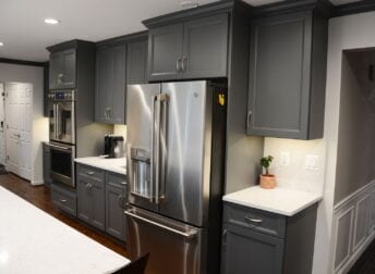 Kitchen remodel with stainless steel appliances