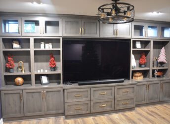 rustic style basement renovation with a western vibe